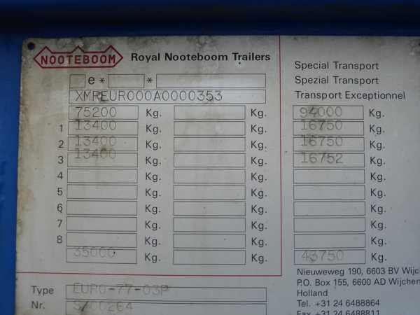 NOOTEBOOM - EURO PENDEL  X AXLE