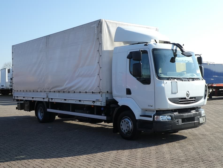 Camion bâché Renault MIDLUM 220 DXi à vendre Allemagne Lahr, UP27255