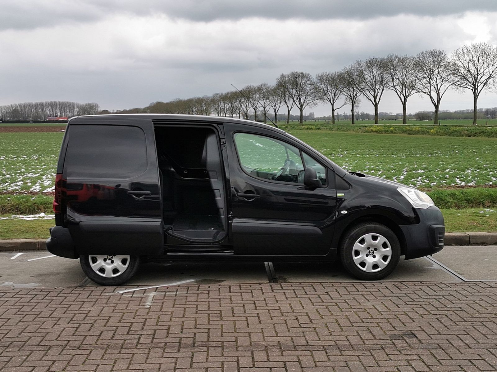 Schwarze Einstiegsleisten für Peugeot Partner II Van (2008-2018) - Rider
